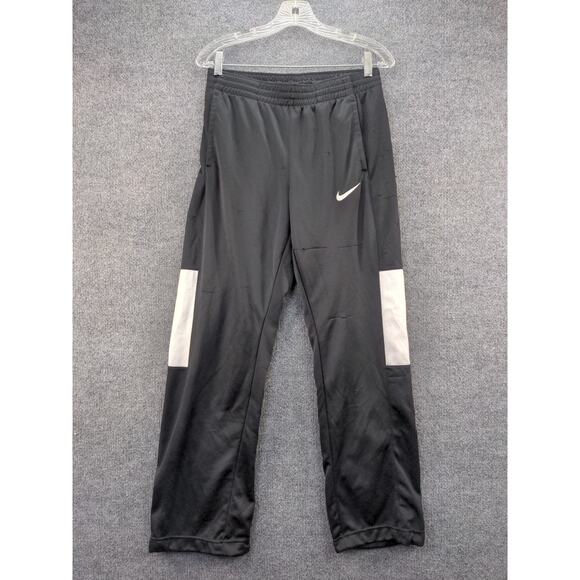 Nike Drifit Athletic Sweatpants Size M Black 14W 28.5 Inseam - Picture 2 of 12